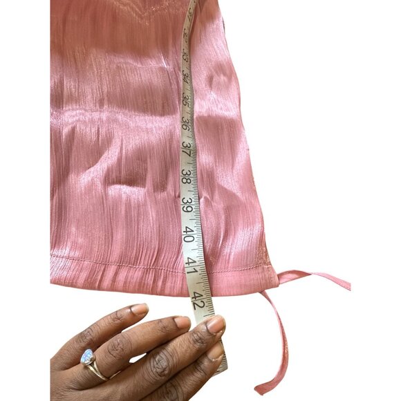 Halara Light Pink Metallic Semi Sheer Cargo Pants Drawstring Pockets XL NWT - Picture 11 of 12